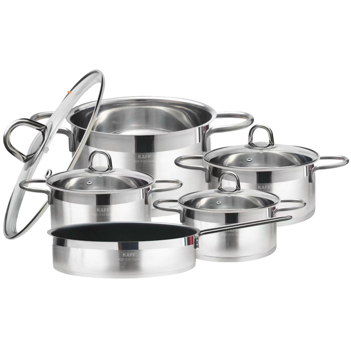 BỘ NỒI INOX 9 MÓN KAFF KF-ST09304