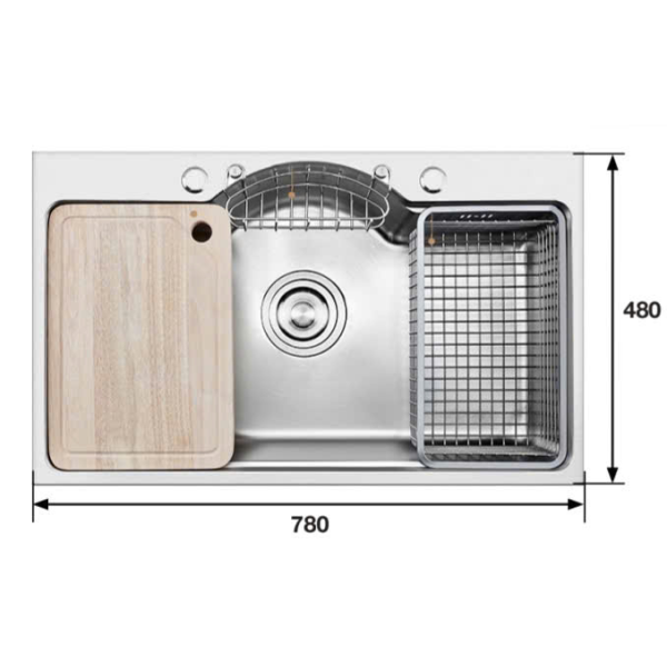 CHẬU RỬA INOX KF-HM7848